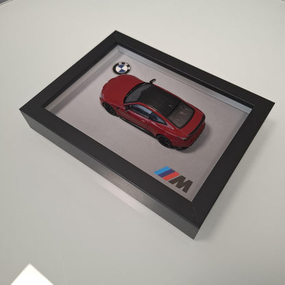 BMW M4 Car Model Mounted on a Display Frame - Wall Art Gift