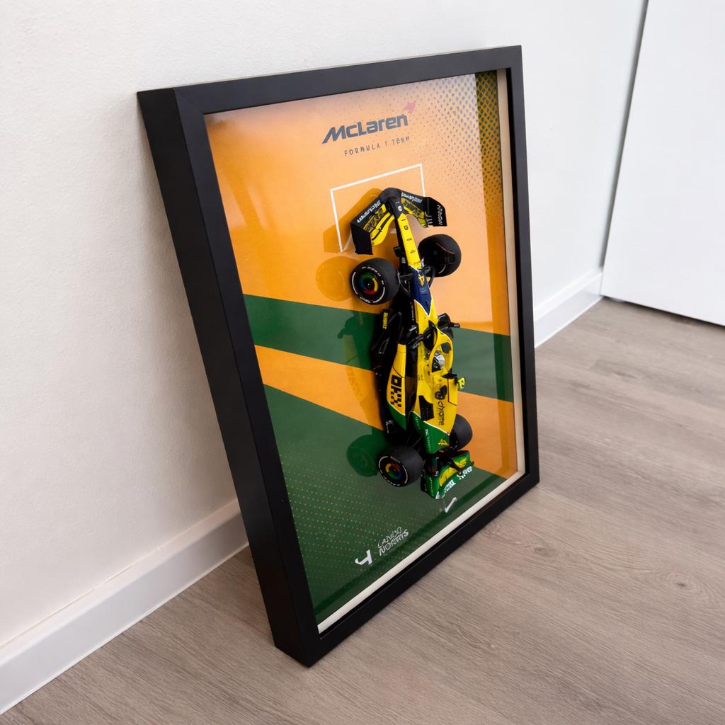 Lando Norris F1 - McLaren - 3D Framed Artwork (XL) – 1:18 Car Model - 40x50cm