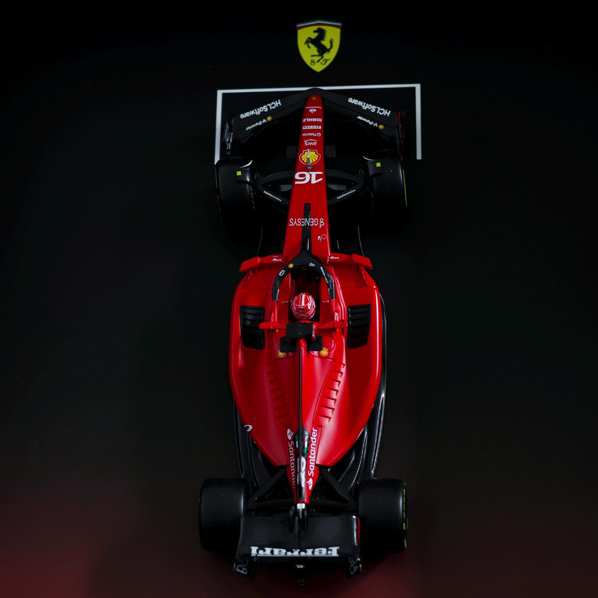 Charles Leclerc F1 - Ferrari - 3D Framed Artwork (XL) – 1:18 Car Model - 50x50x12 cm