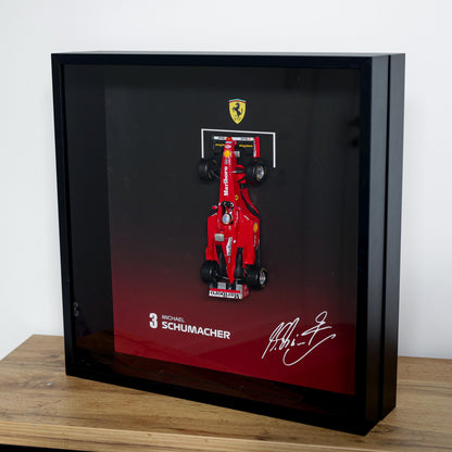 Michael Schumacher F1 - Ferrari - 3D Framed Artwork (XL) – 1:18 Car Model - Deep Frame - 50x50x12 cm