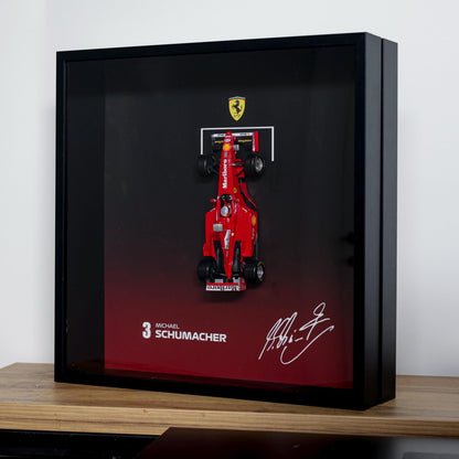 Michael Schumacher F1 - Ferrari - 3D Framed Artwork (XL) – 1:18 Car Model - Deep Frame - 50x50x12 cm