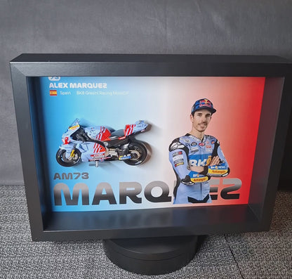 Alex Marquez Moto Circuit 3D Framed Art