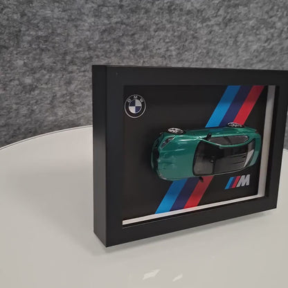 BMW M3 G80 Car Model Mounted on a Display Frame - Wall Art Gift
