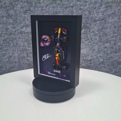 Max Verstappen F1 Frame with RB 1:43 Scale Car, 3D Helmet and Signature