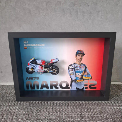 Alex Marquez Moto Circuit 3D Framed Art