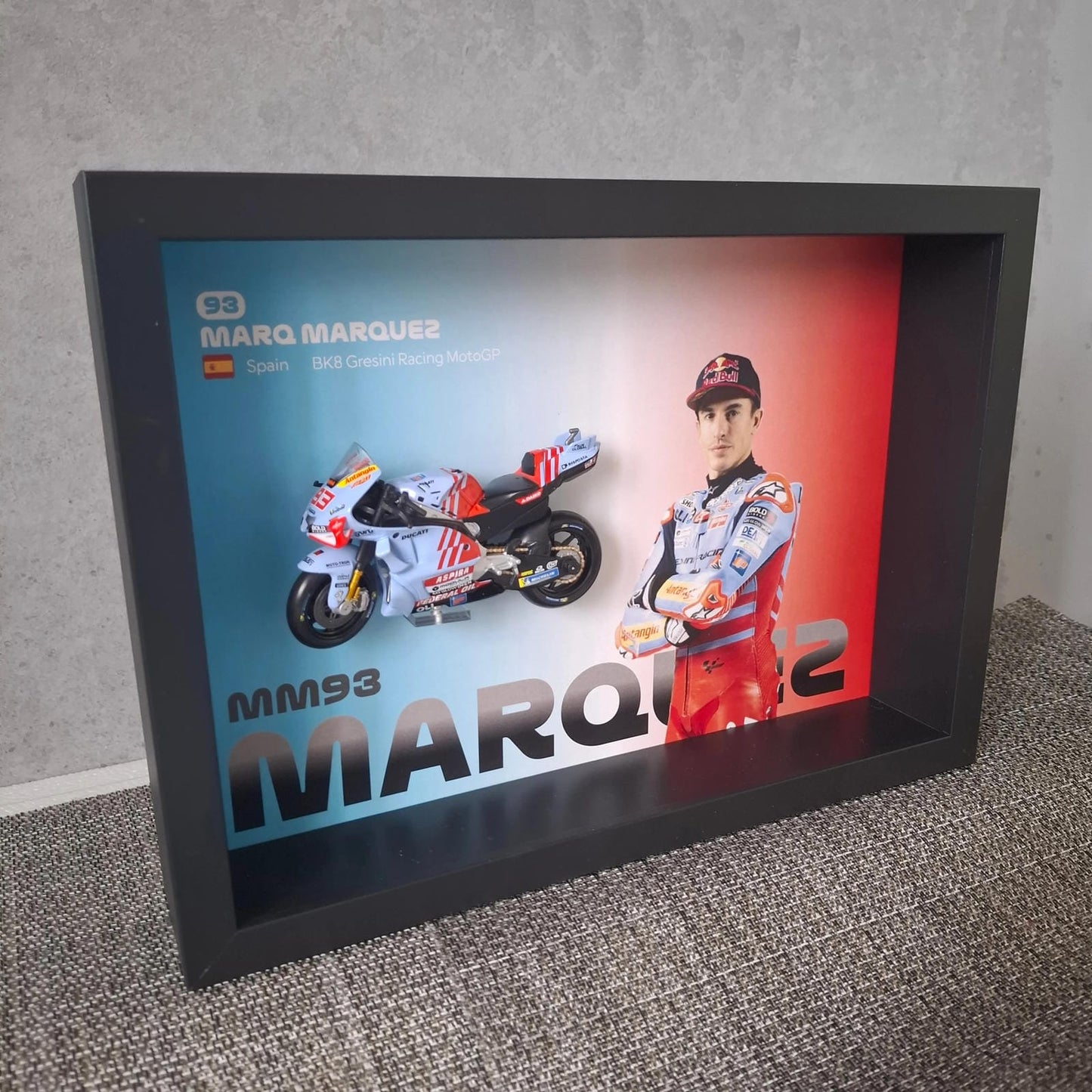 Marq Marquez Moto Circuit 3D Framed Art
