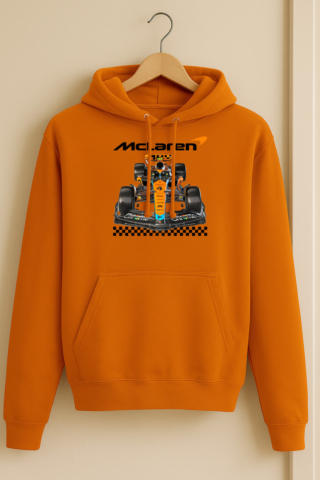 Lando Norris Hoodie – Papaya Formula Racing | F1 Car Graphic | Orange