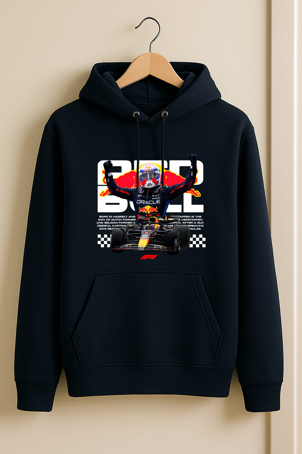 Max Verstappen Champion Hoodie – RB21 F1 Car Graphic | Navy blue