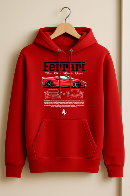 Ferrari F8 Tributo Hoodie – Red Scuderia F1 Hoodie
