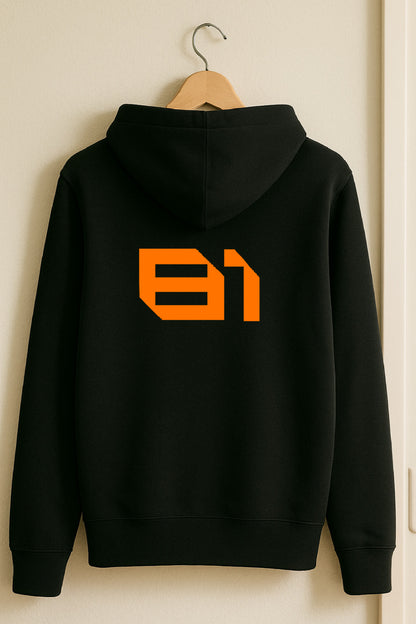 McLaren F1 Hoodie – Oscar Piastri #81 Racing Car Graphic | Black