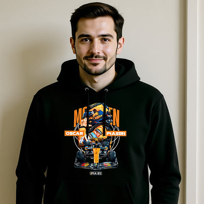 McLaren F1 Hoodie – Oscar Piastri #81 Racing Car Graphic | Black