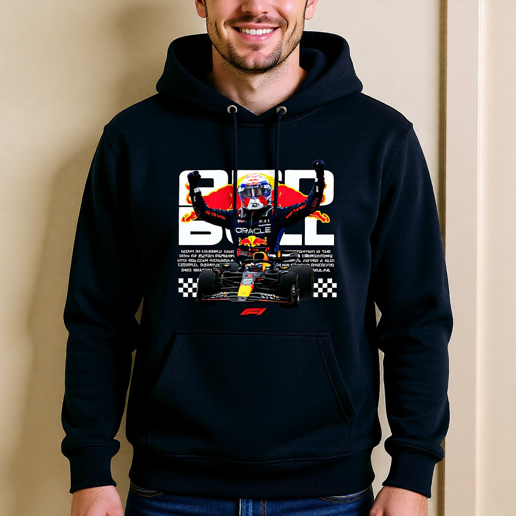 Max Verstappen Champion Hoodie – RB21 F1 Car Graphic | Navy blue