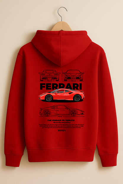 Ferrari F8 Tributo Hoodie – Scuderia Red – Motorsport Hoodie