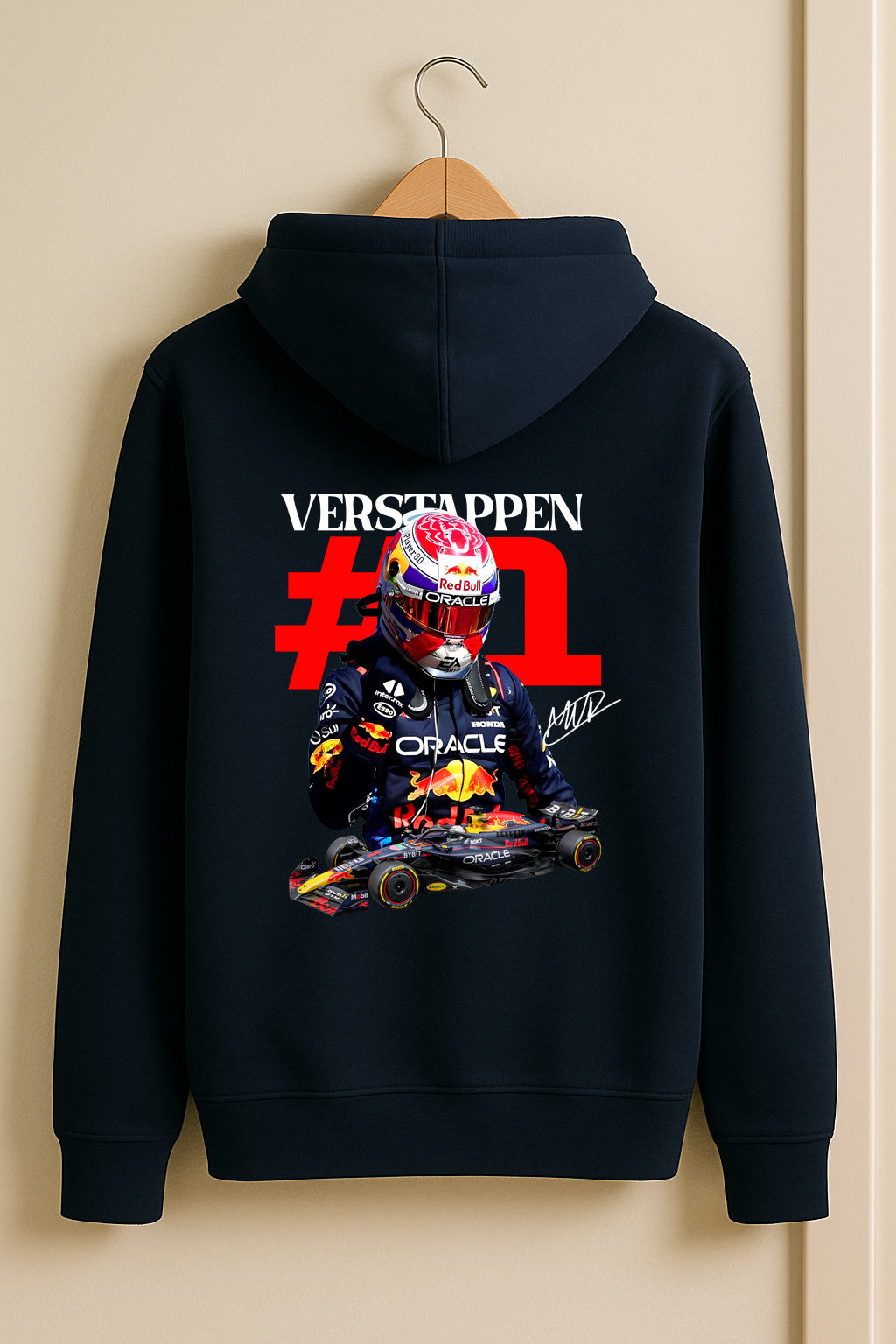 Max Verstappen #1 Red Bull Racing Hoodie – RB21 Car Design | F1 World Champion