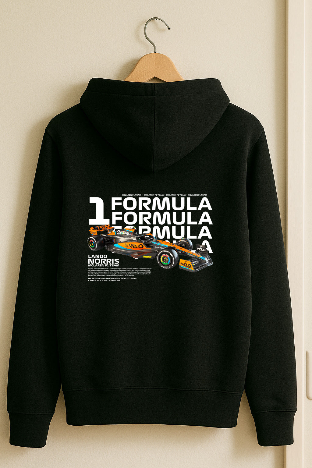 Lando Norris F1 Hoodie – Black Racing Collage | Formula car design