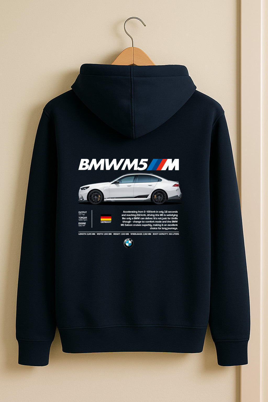 BMW M5 Hoodie – Motorsport Hoodie – Unisex Fan Merchandise