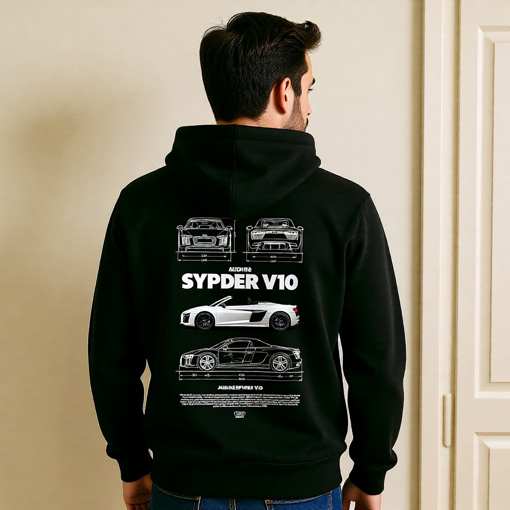 Audi R8 Hoodie – Racing Hoodie – Motorsport Unisex Black